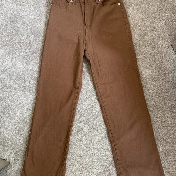Women's Brown Jeans - Picture 1 of 3